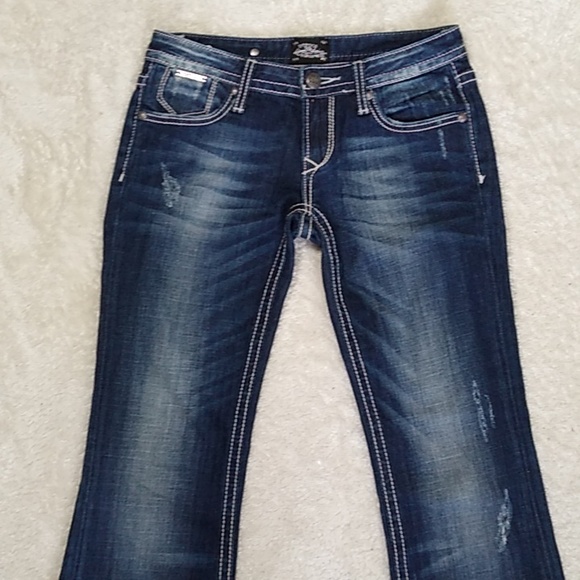 Bedrock for Express Jeans size 0 Boot Distressed - Picture 4 of 16